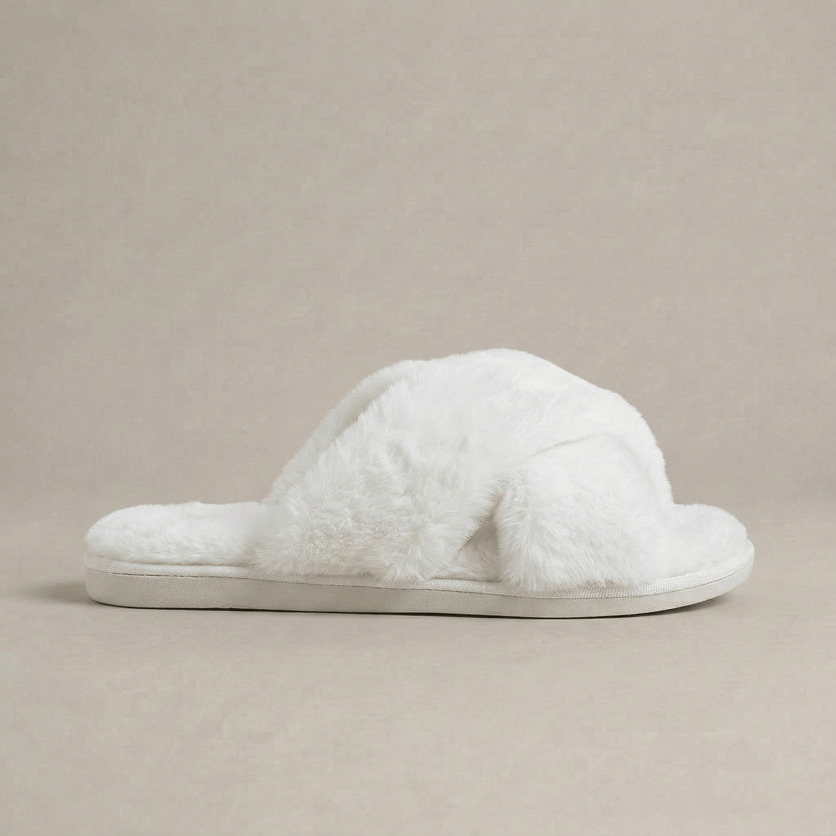 Claquette Fourrure Croisée
