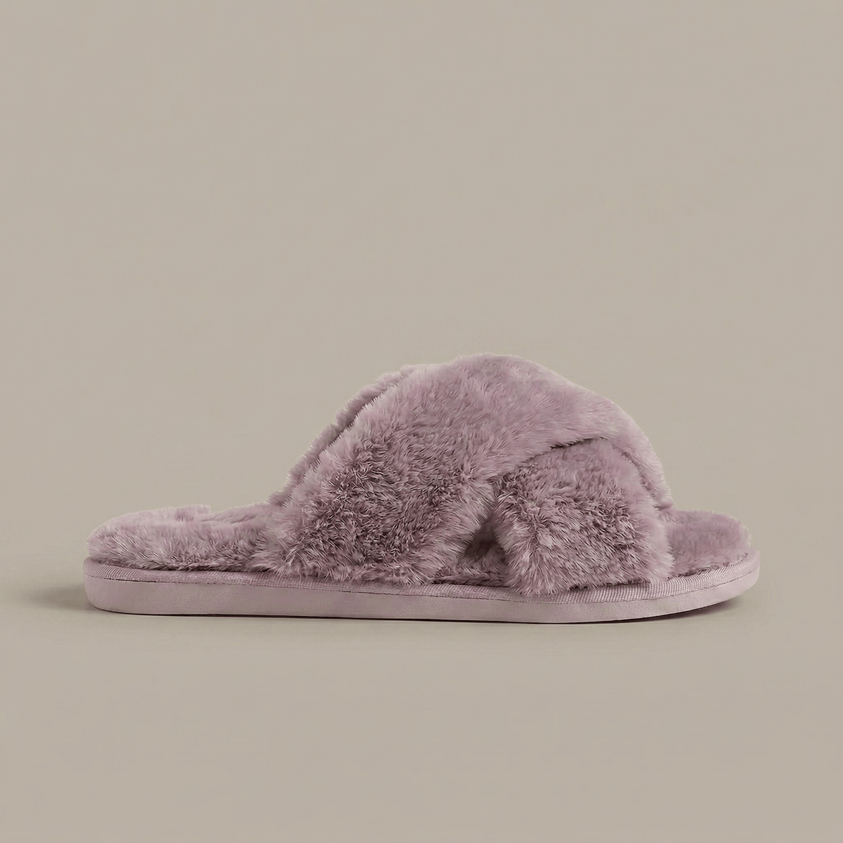 Claquette Fourrure Croisée