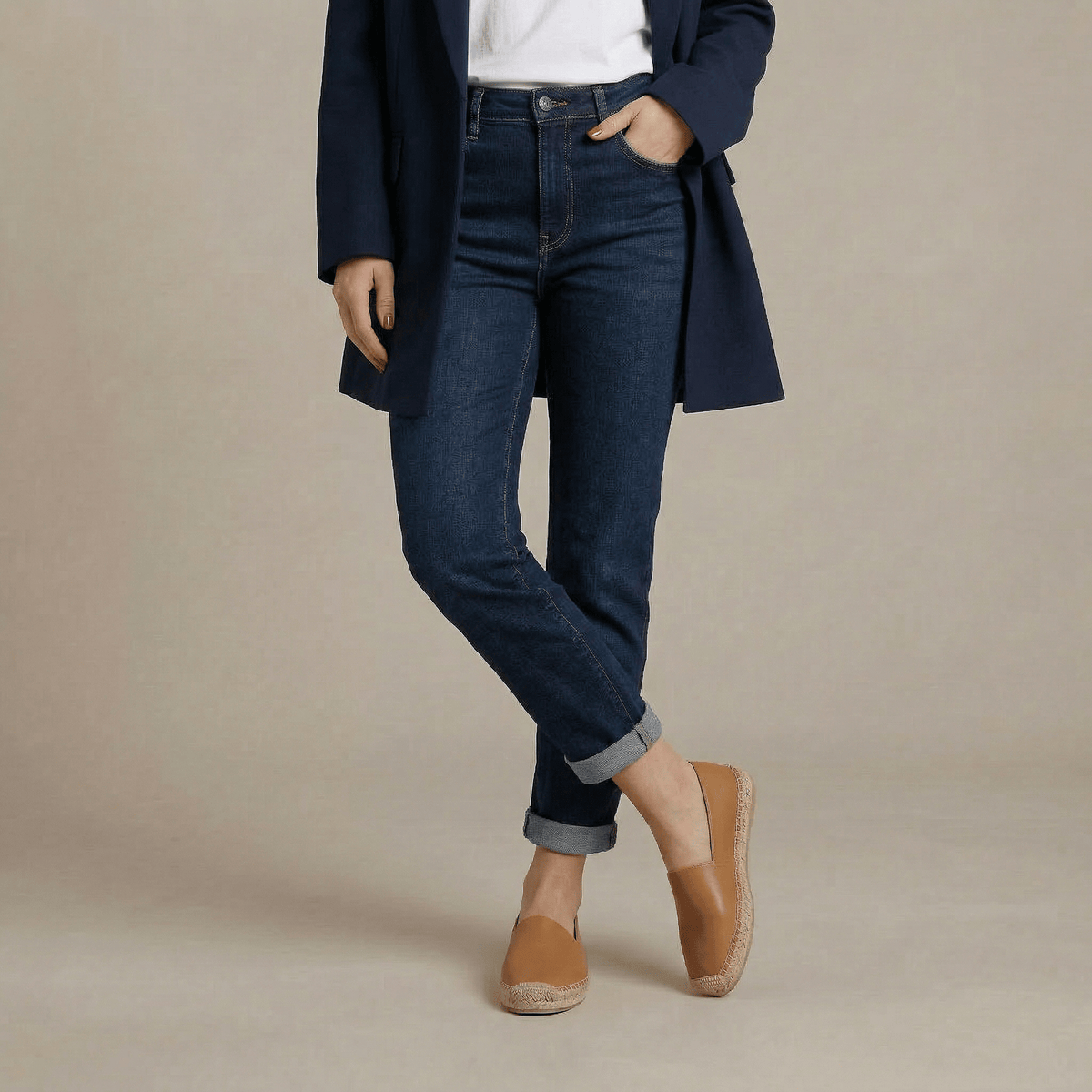 Espadrille Cuir Femme