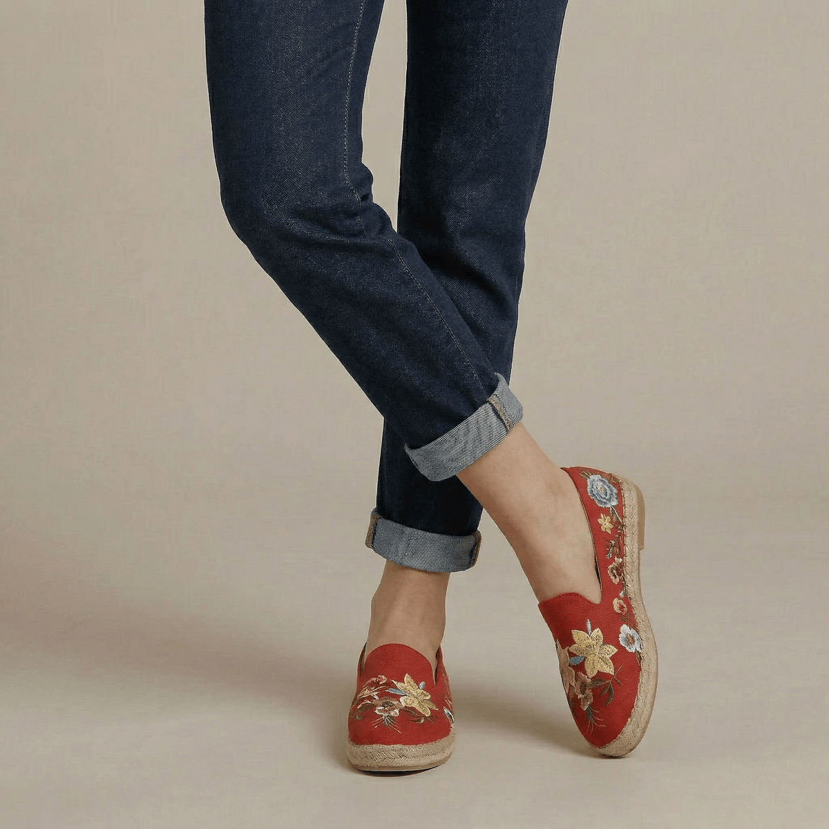Espadrille Femme Broderie Florale
