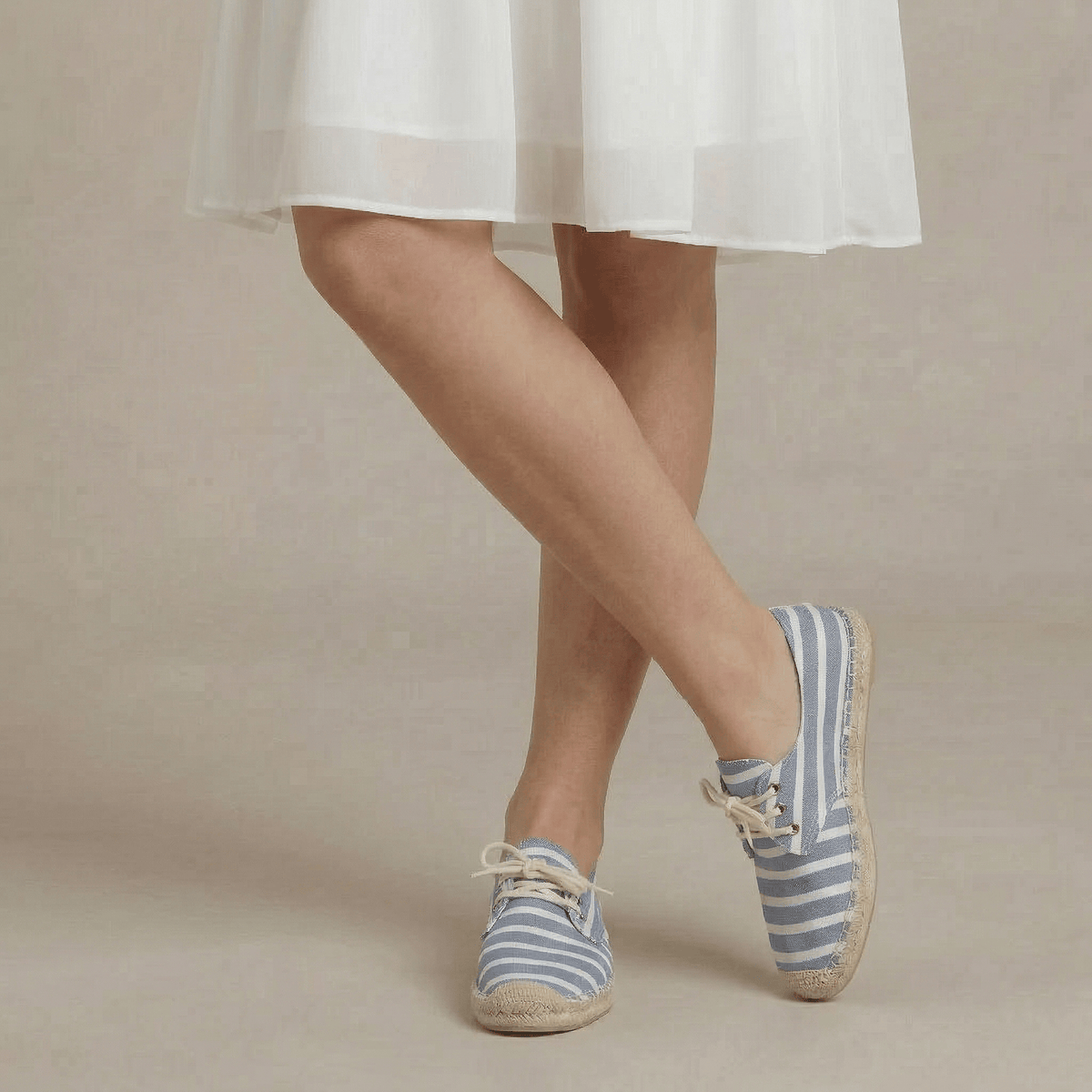 Espadrille Femme Coton Bleu