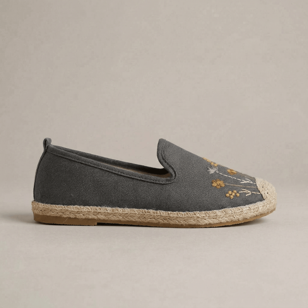 Espadrille Fleurs Brodées Femme