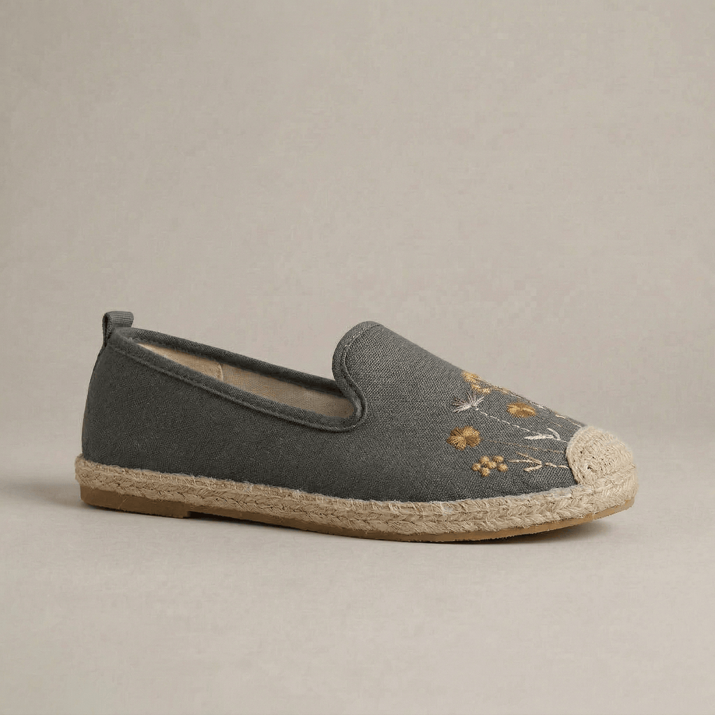 Espadrille Fleurs Brodées Femme