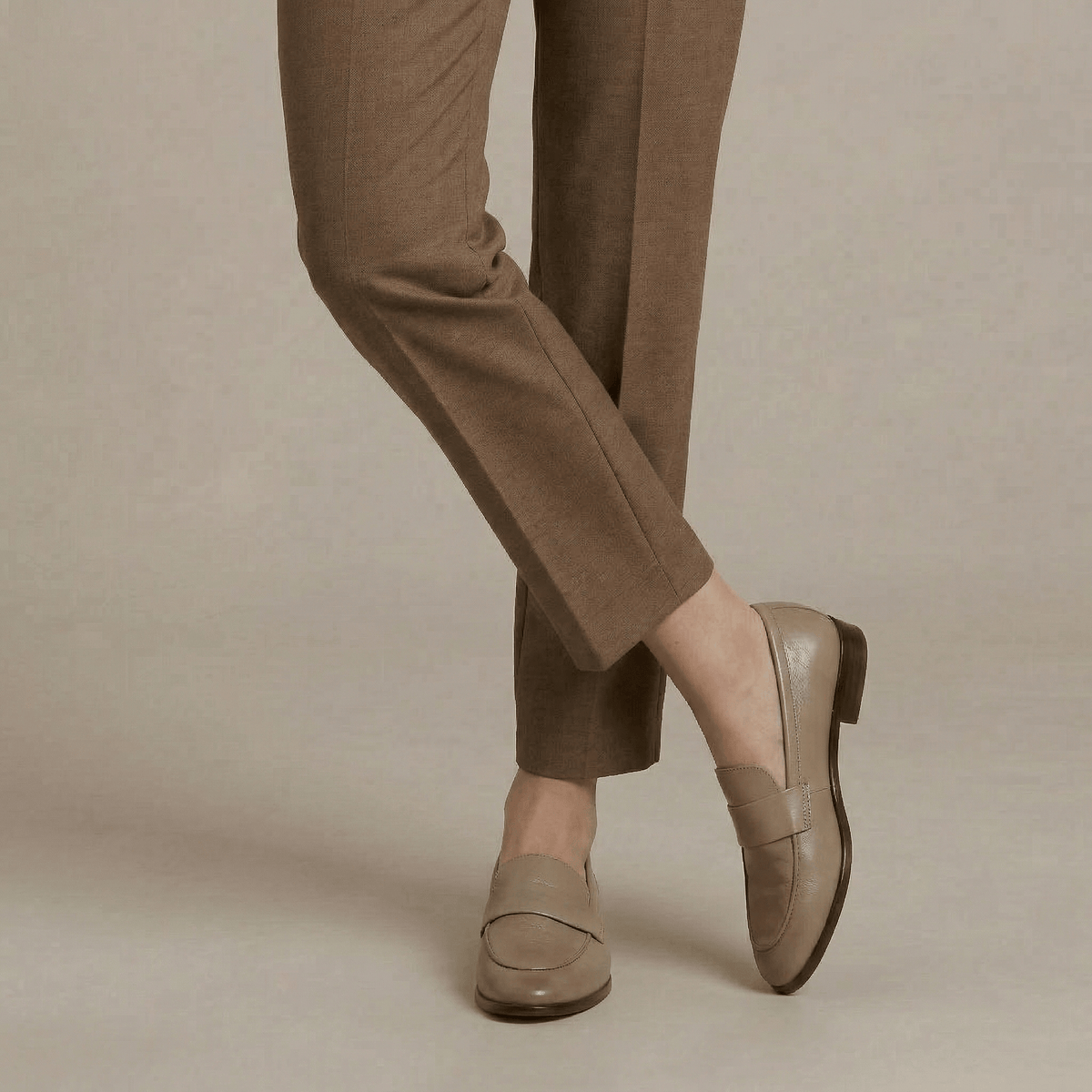 Mocassin Cuir Vintage Femme