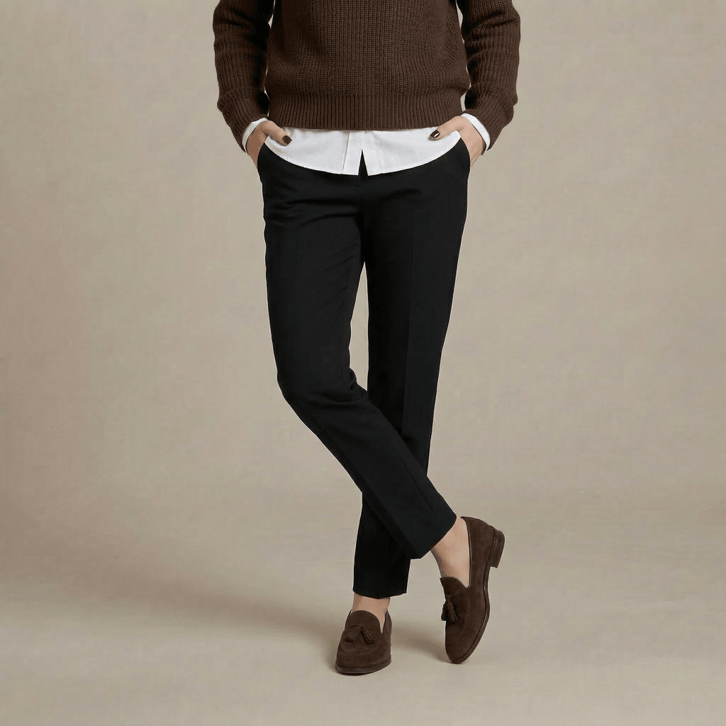 Mocassin Daim Frange Femme