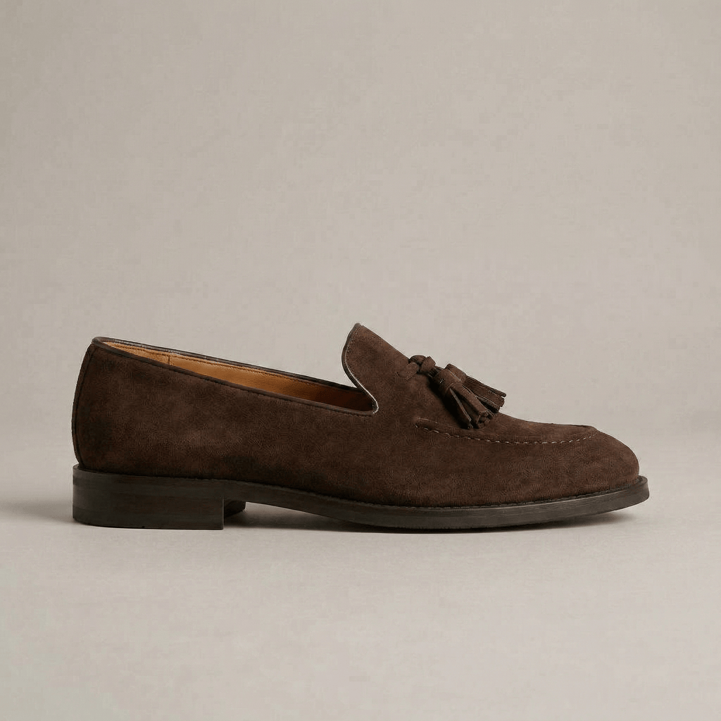 Mocassin Daim Frange Femme