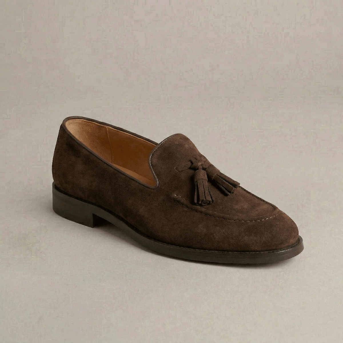Mocassin Daim Frange Femme