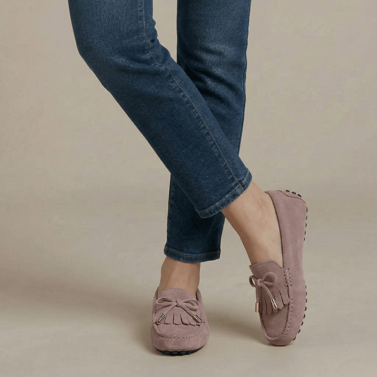 Mocassin Daim Souple Femme