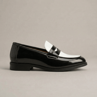 Mocassin Noir et Blanc Homme