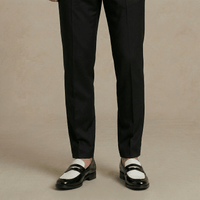 Mocassin Noir et Blanc Homme