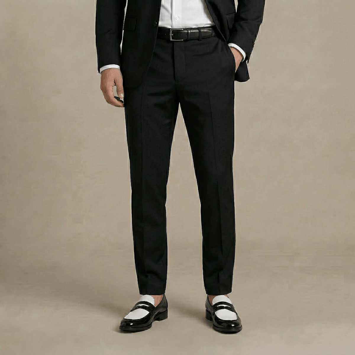 Mocassin Noir et Blanc Homme