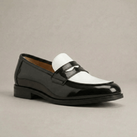 Mocassin Noir et Blanc Homme