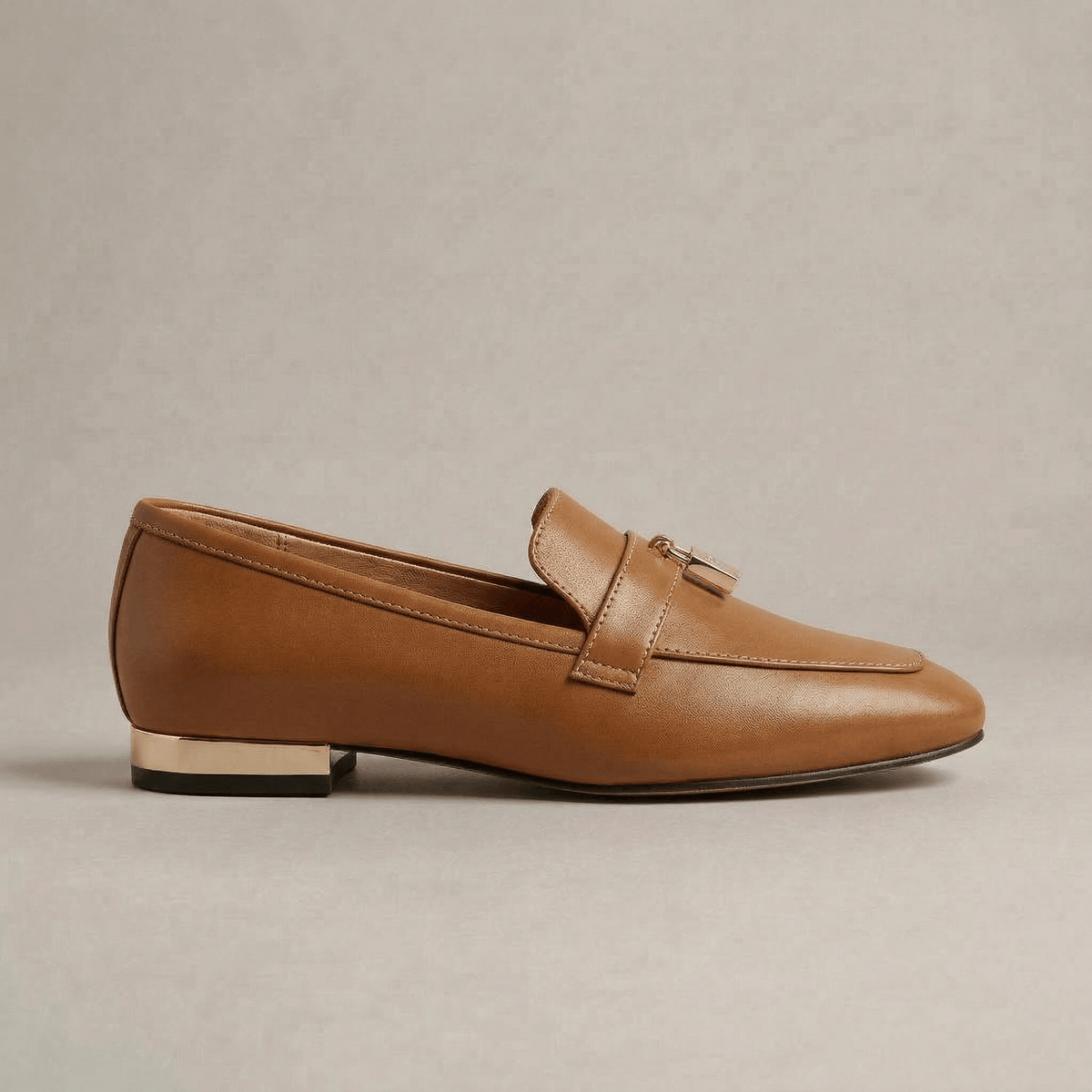 Mocassin Talon Doré Femme