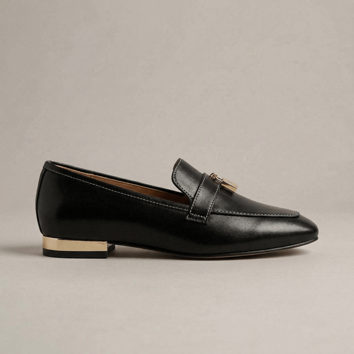 Mocassin Talon Doré Femme