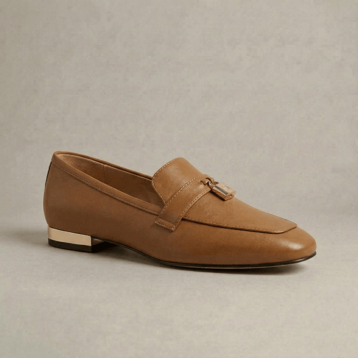 Mocassin Talon Doré Femme