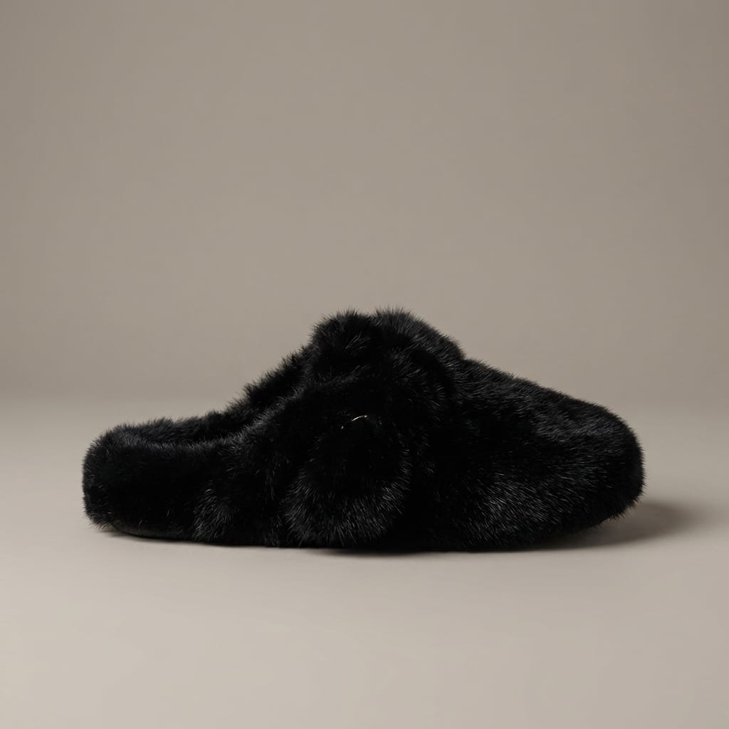 Mule Chausson Fourrure Femme