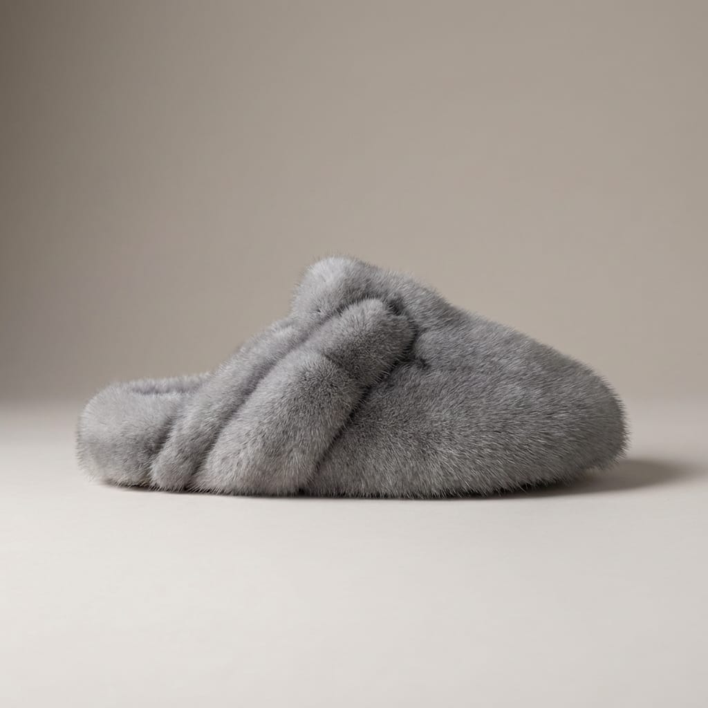 Mule Chausson Fourrure Femme