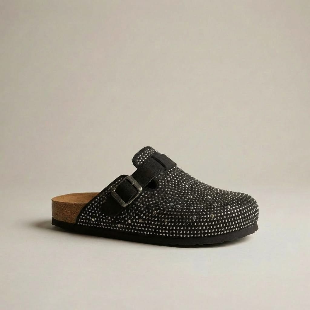 Mule Fermée avec Strass