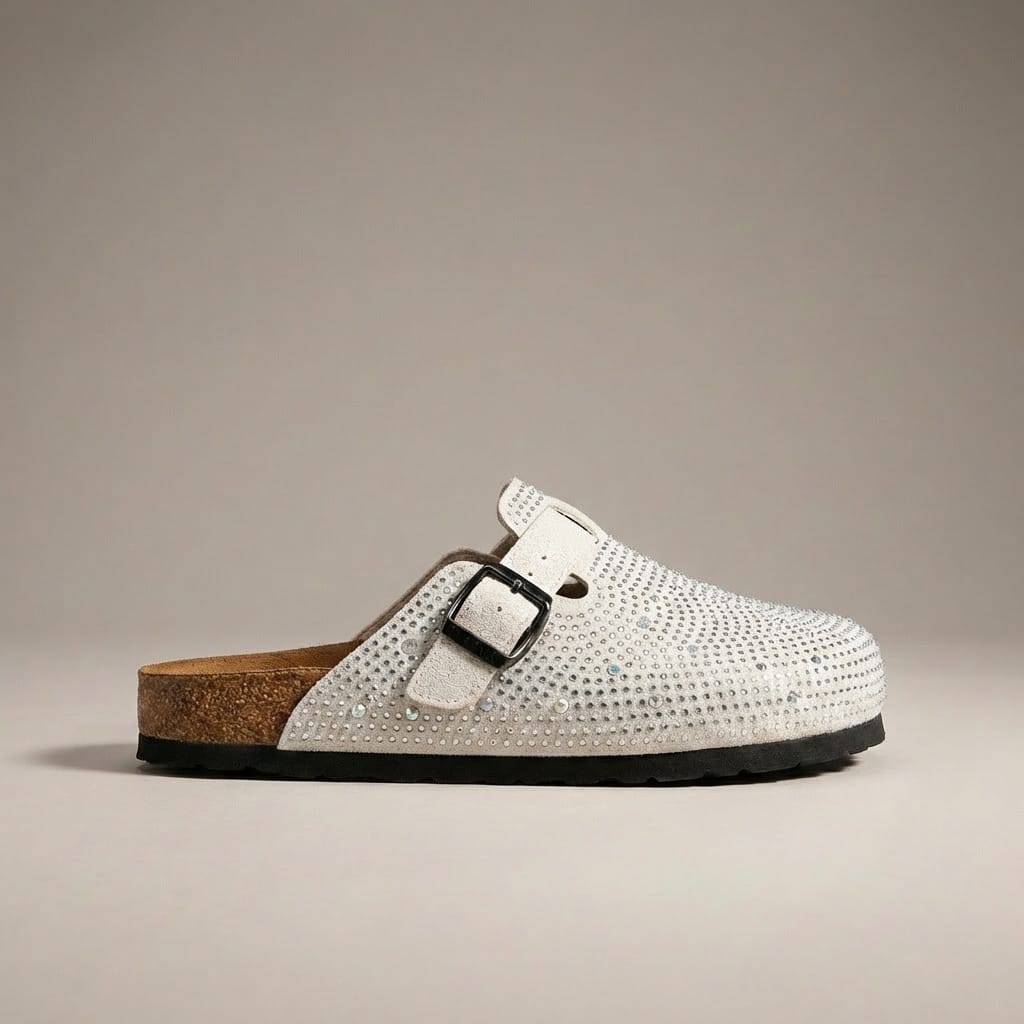 Mule Fermée avec Strass