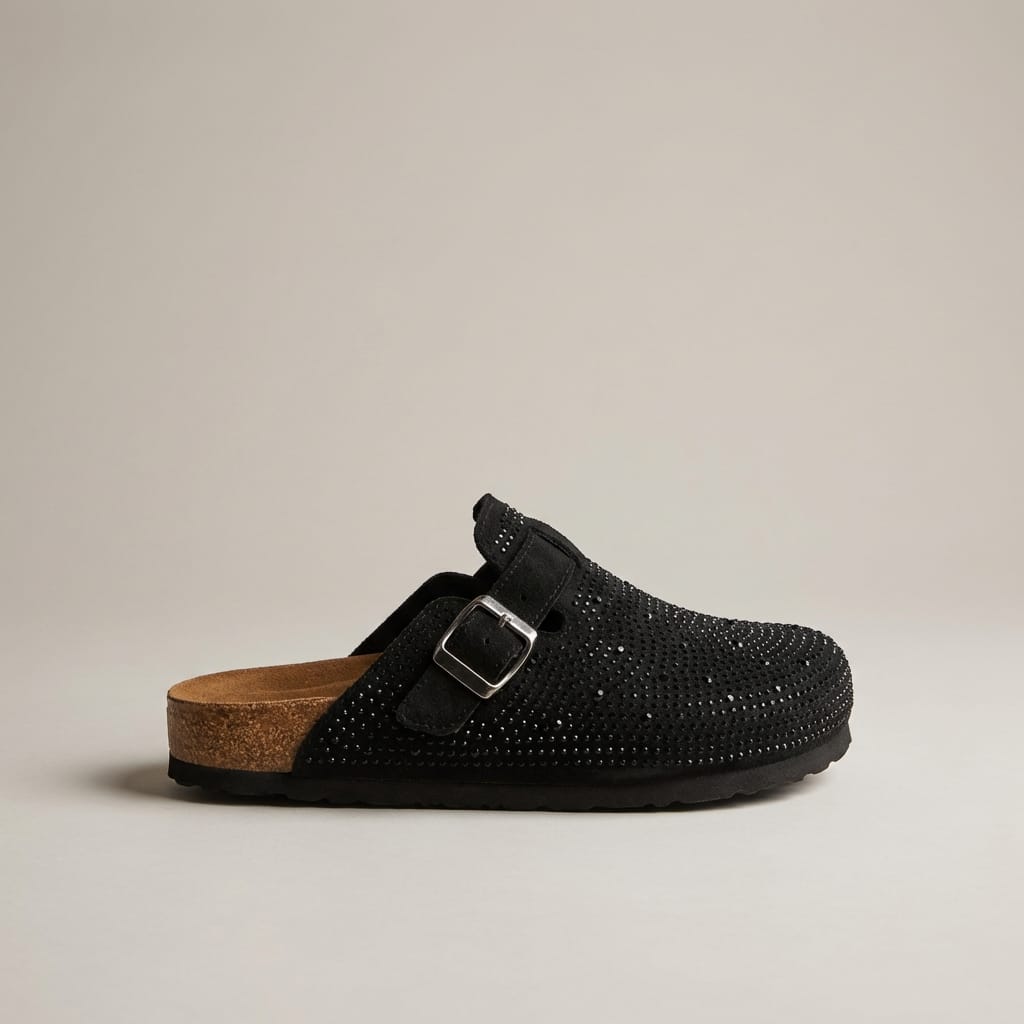 Mule Fermée avec Strass