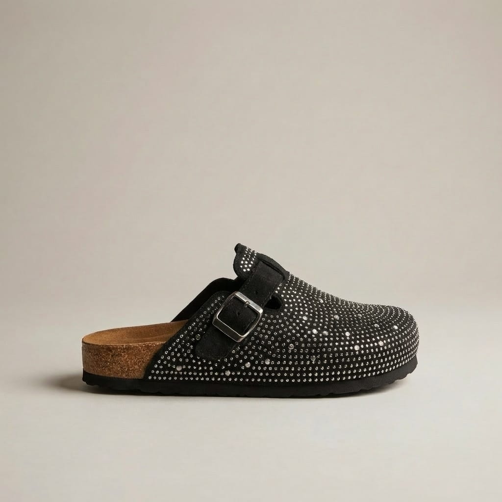 Mule Fermée avec Strass