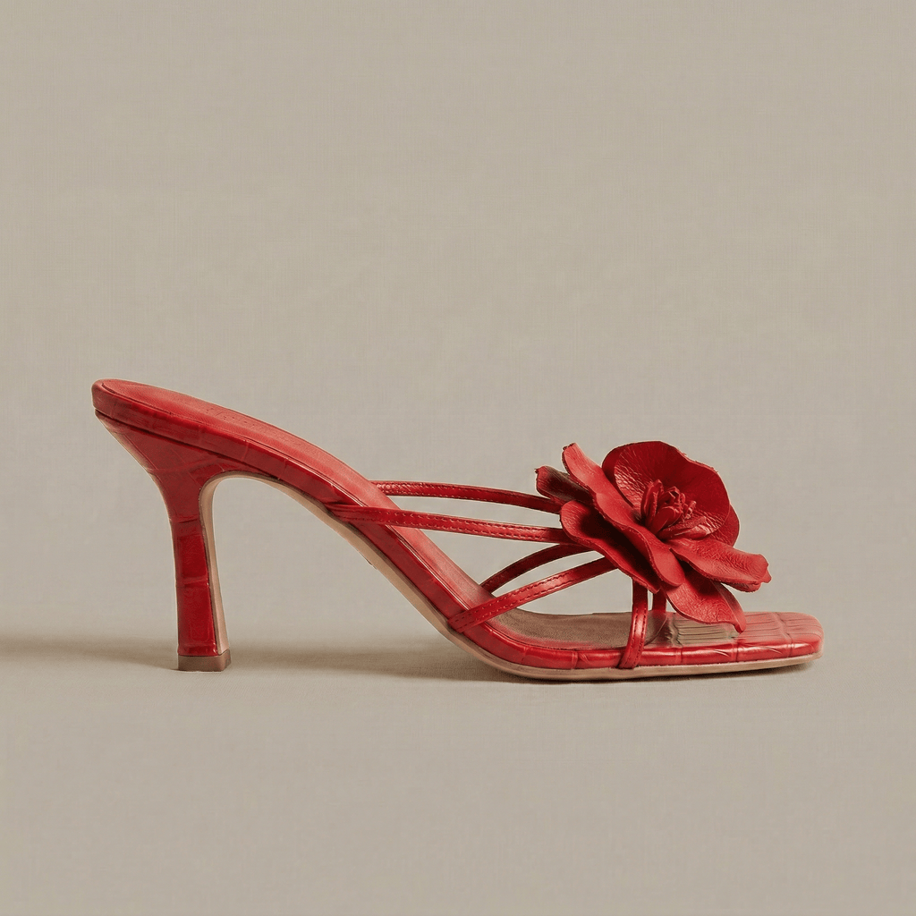 Sandale à Talon Fleur