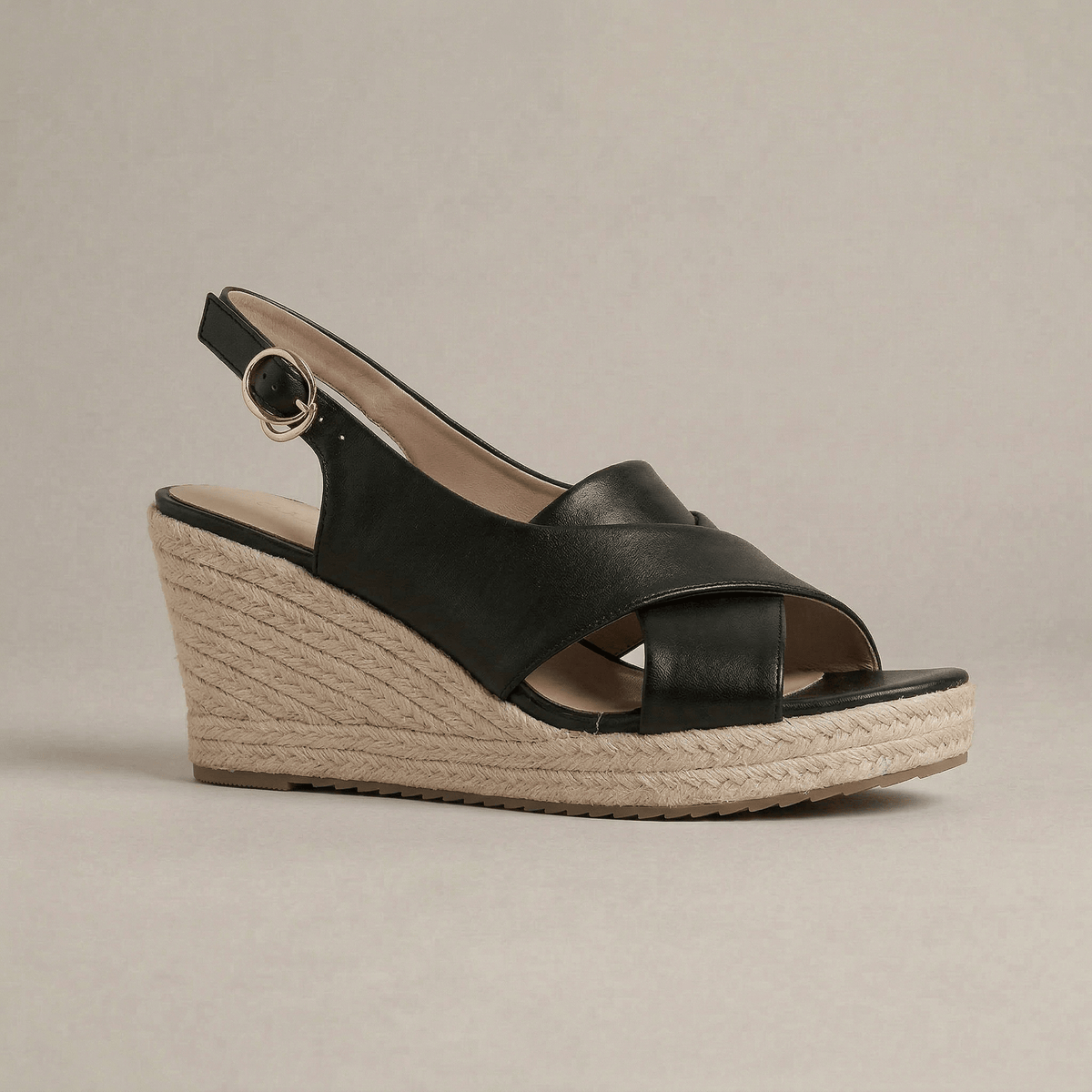 Sandale Compensée Bout Ouvert
