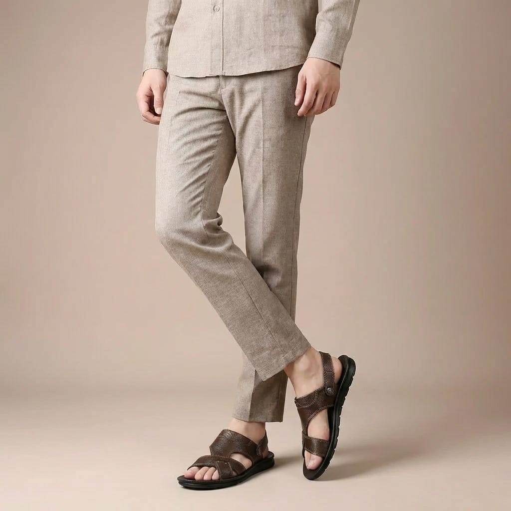 Sandale de Marche Homme Cuir