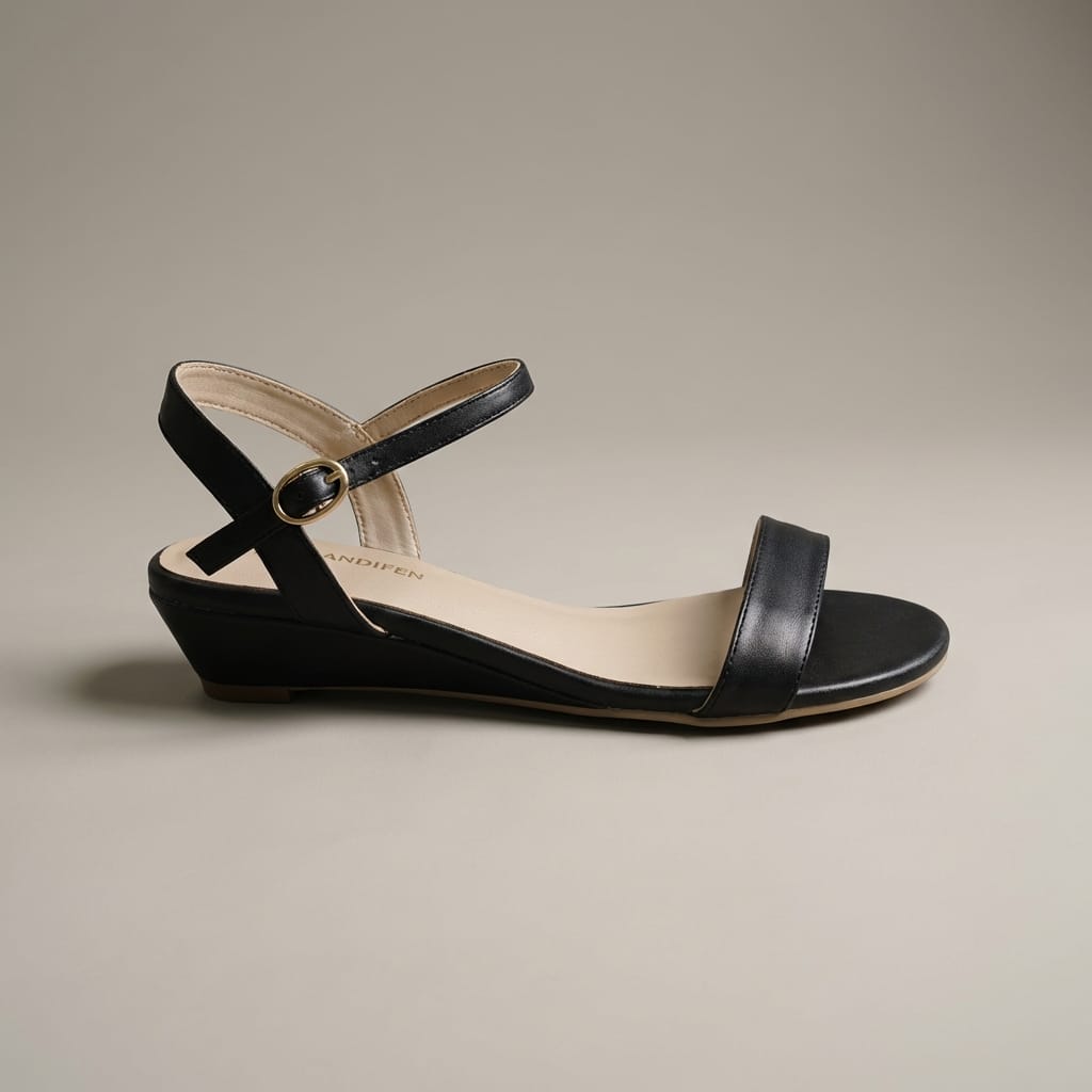 Sandale Petit Talon Compensé