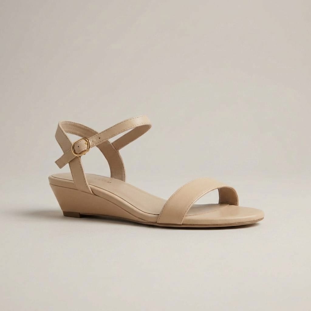 Sandale Petit Talon Compensé