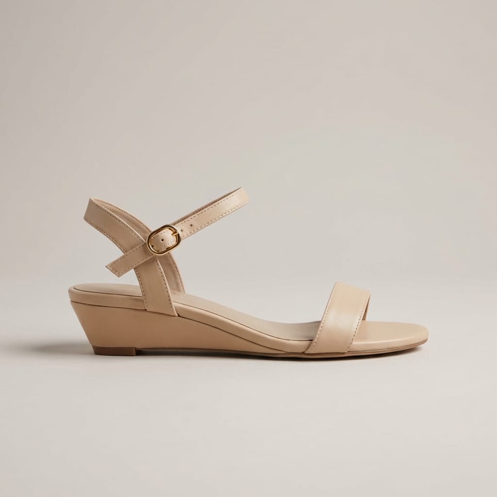 Sandale Petit Talon Compensé