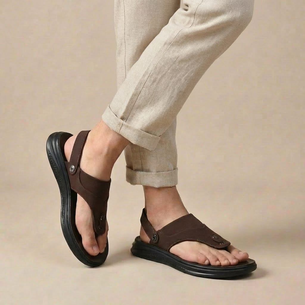 Sandale Tong Cuir Homme