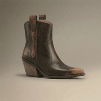 Santiag Bottine Cuir Femme