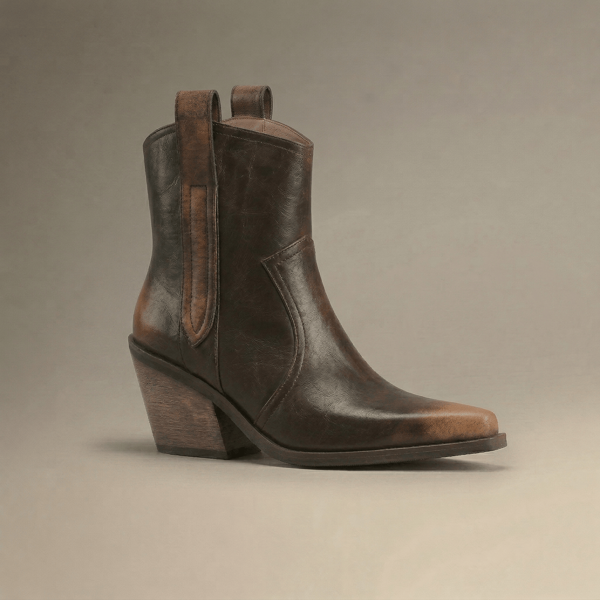 Santiag Bottine Cuir Femme