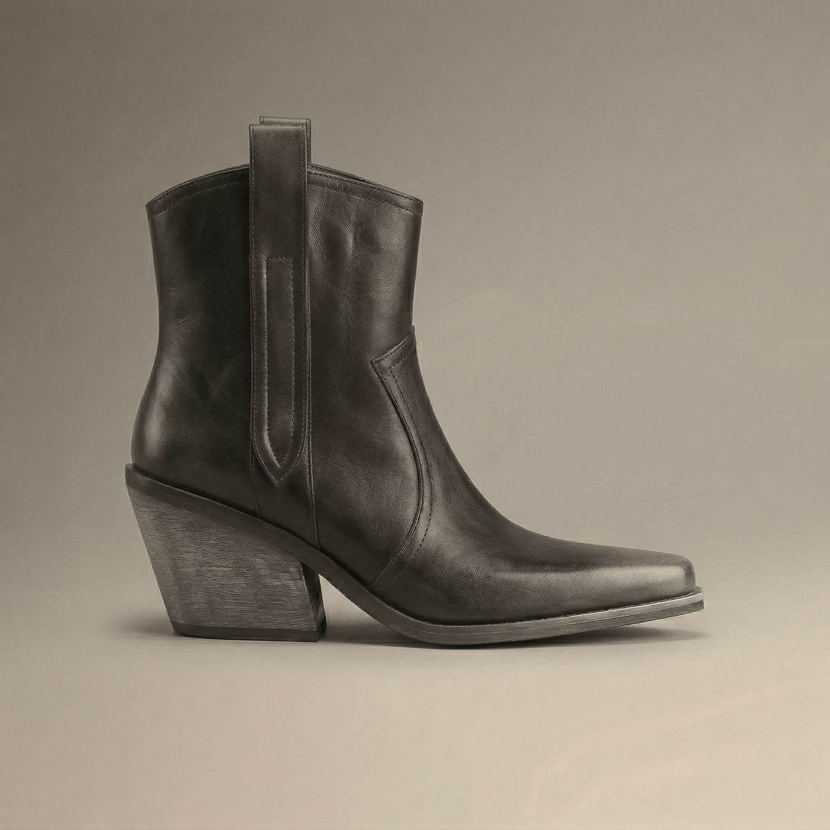 Santiag Bottine Cuir Femme