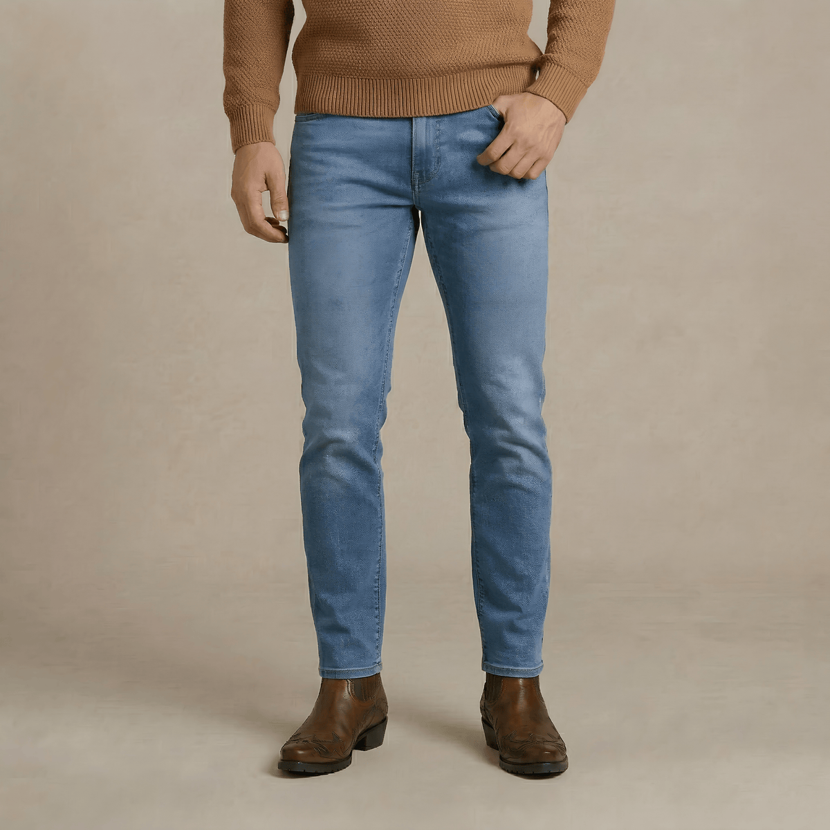 Santiag Bottine Cuir Homme