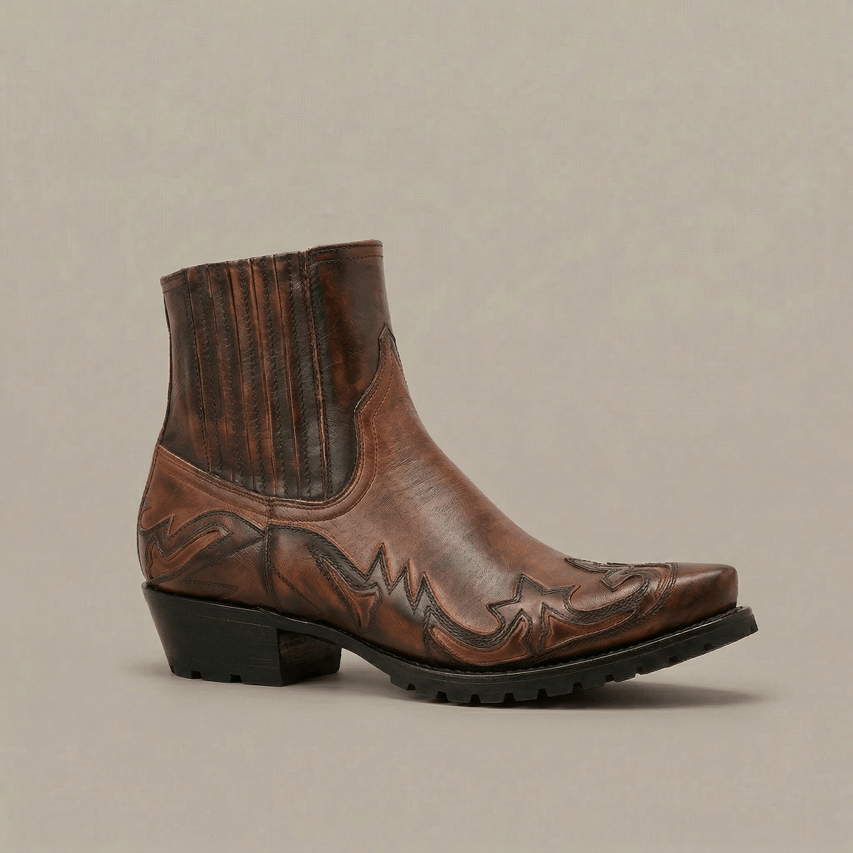 Santiag Bottine Cuir Homme