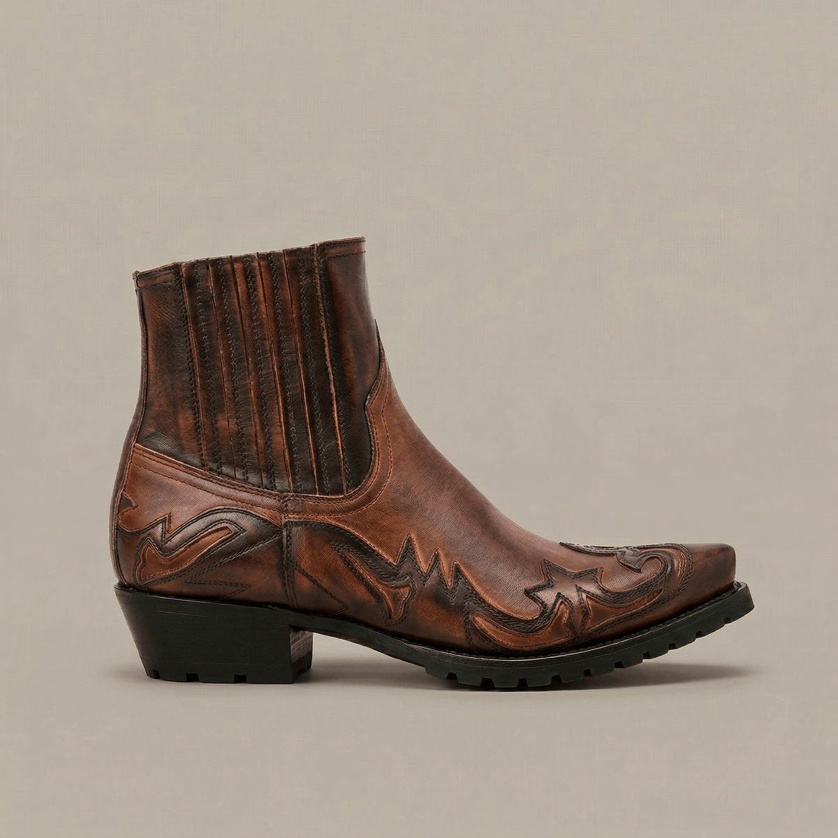 Santiag Bottine Cuir Homme