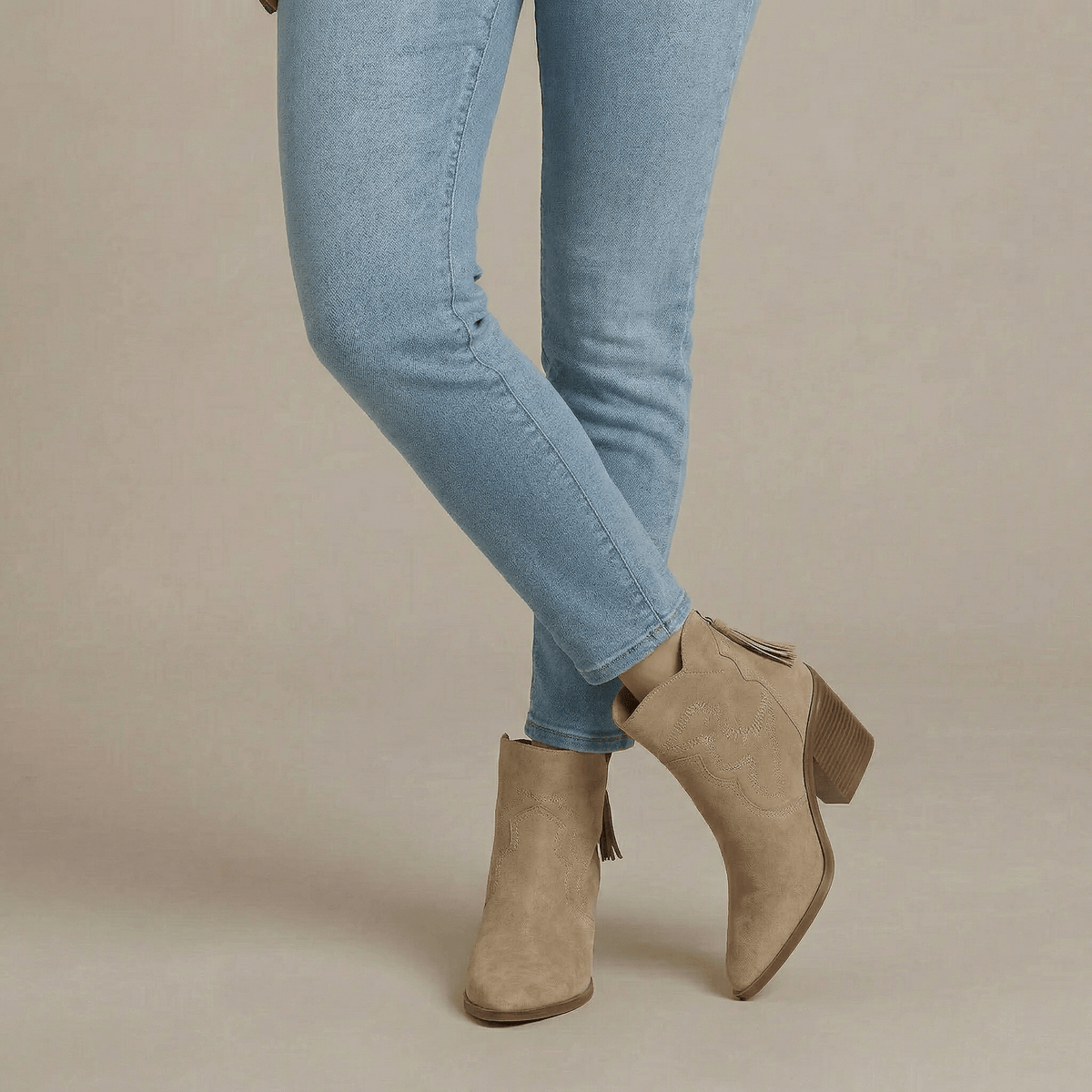 Santiag Femme Talon Bois