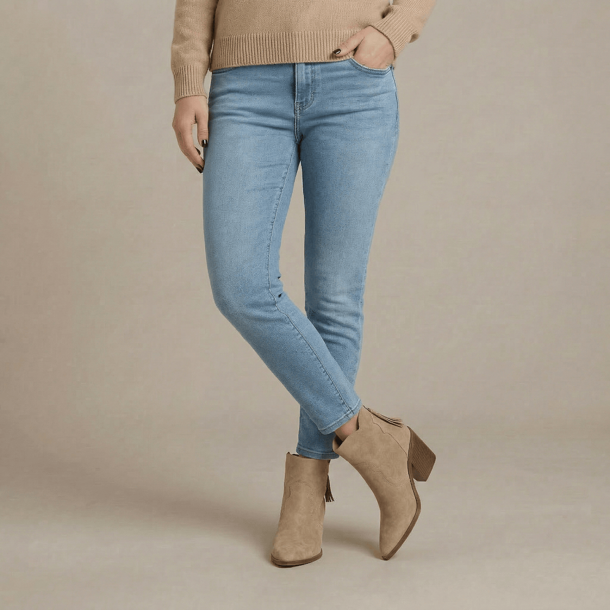 Santiag Femme Talon Bois