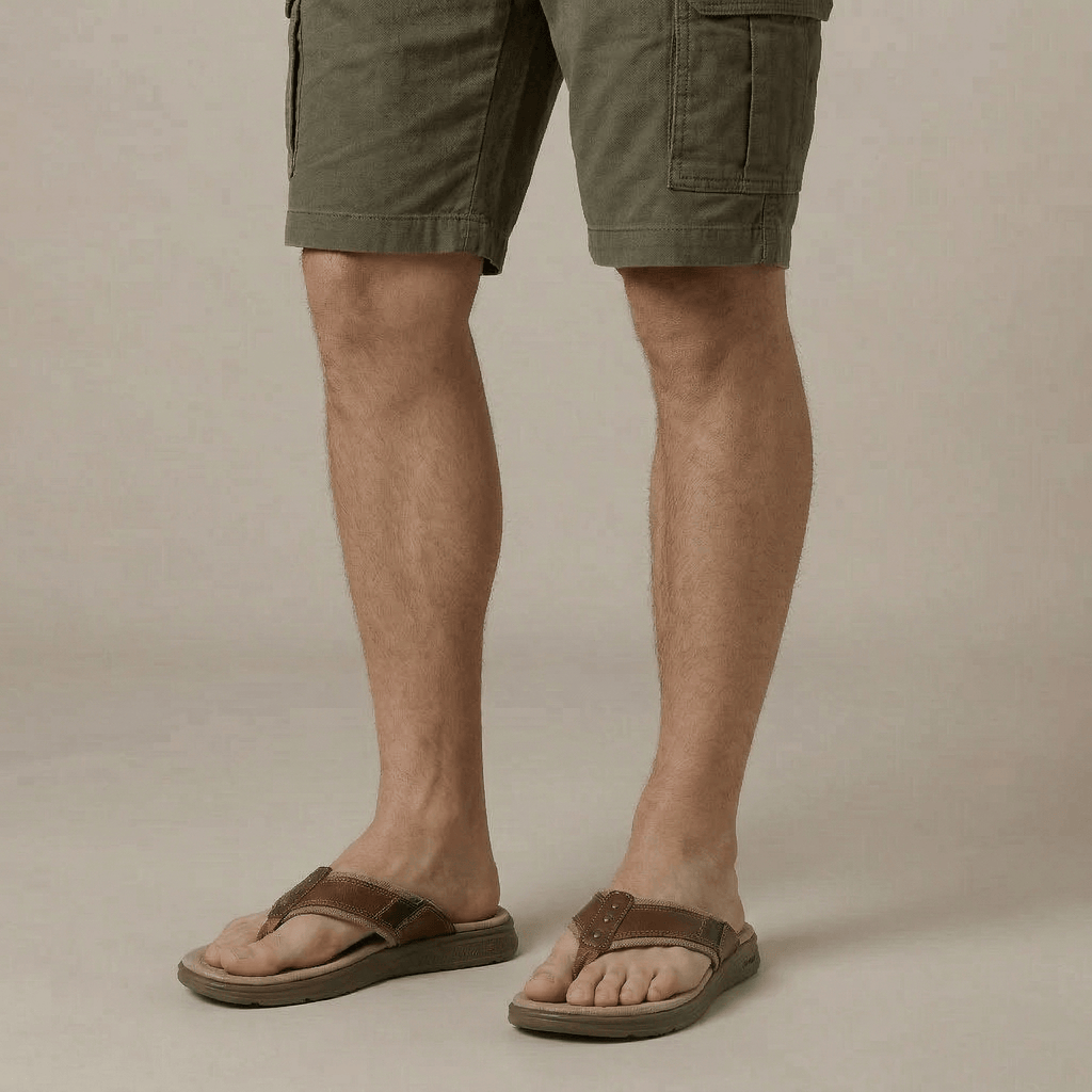 Tongs Cuir Homme Plage