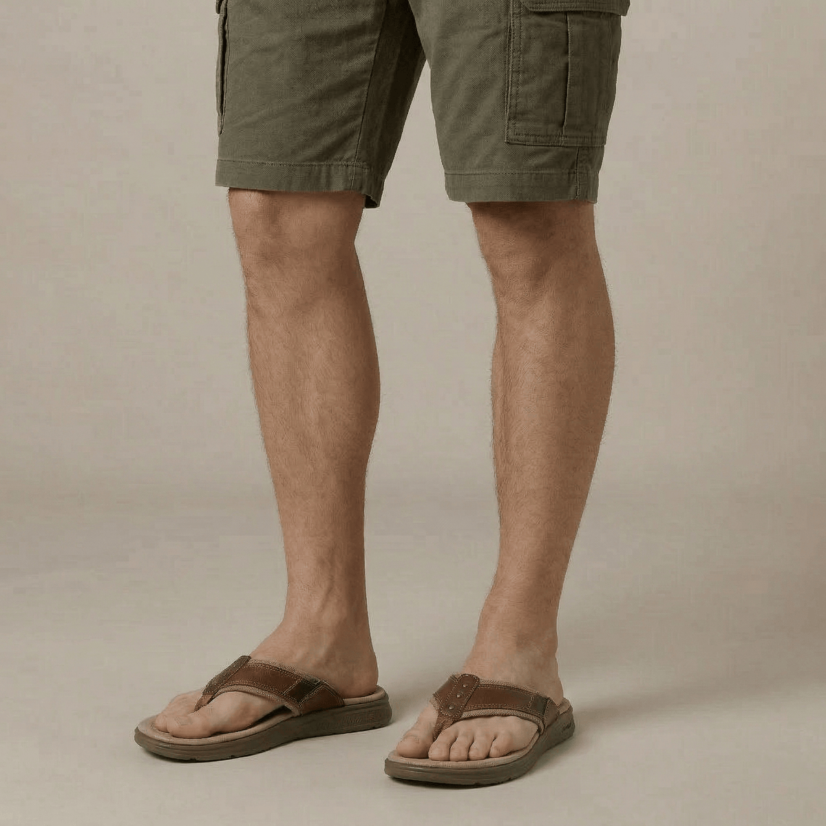 Tongs Cuir Homme Plage