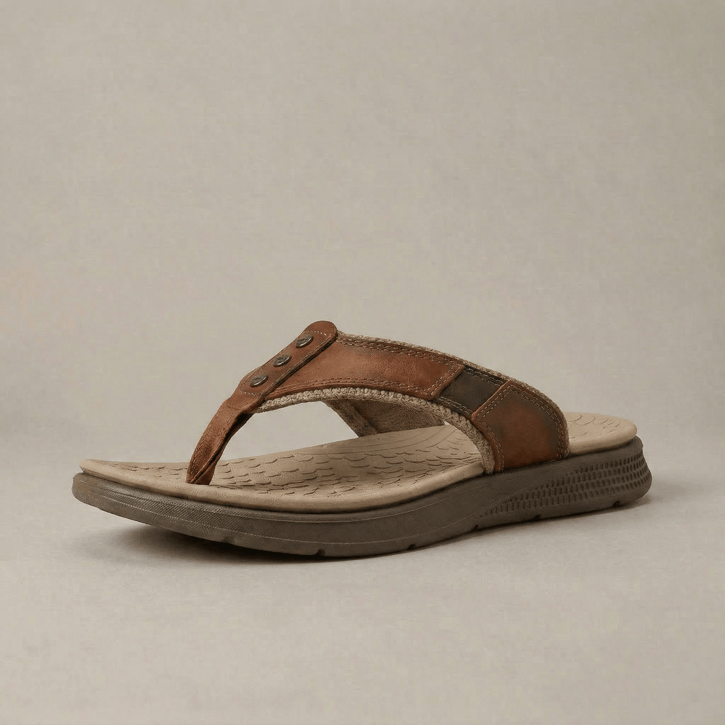 Tongs Cuir Homme Plage