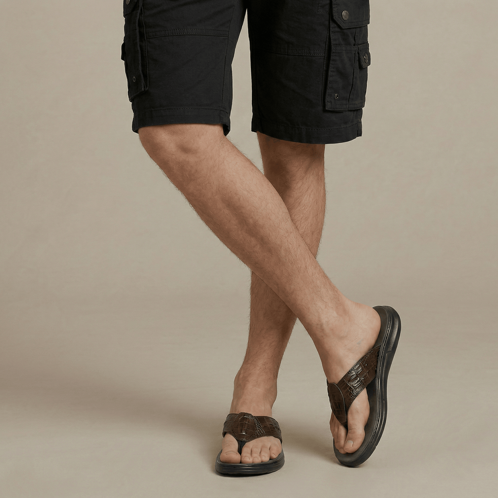 Tongs Homme Confortable Cuir