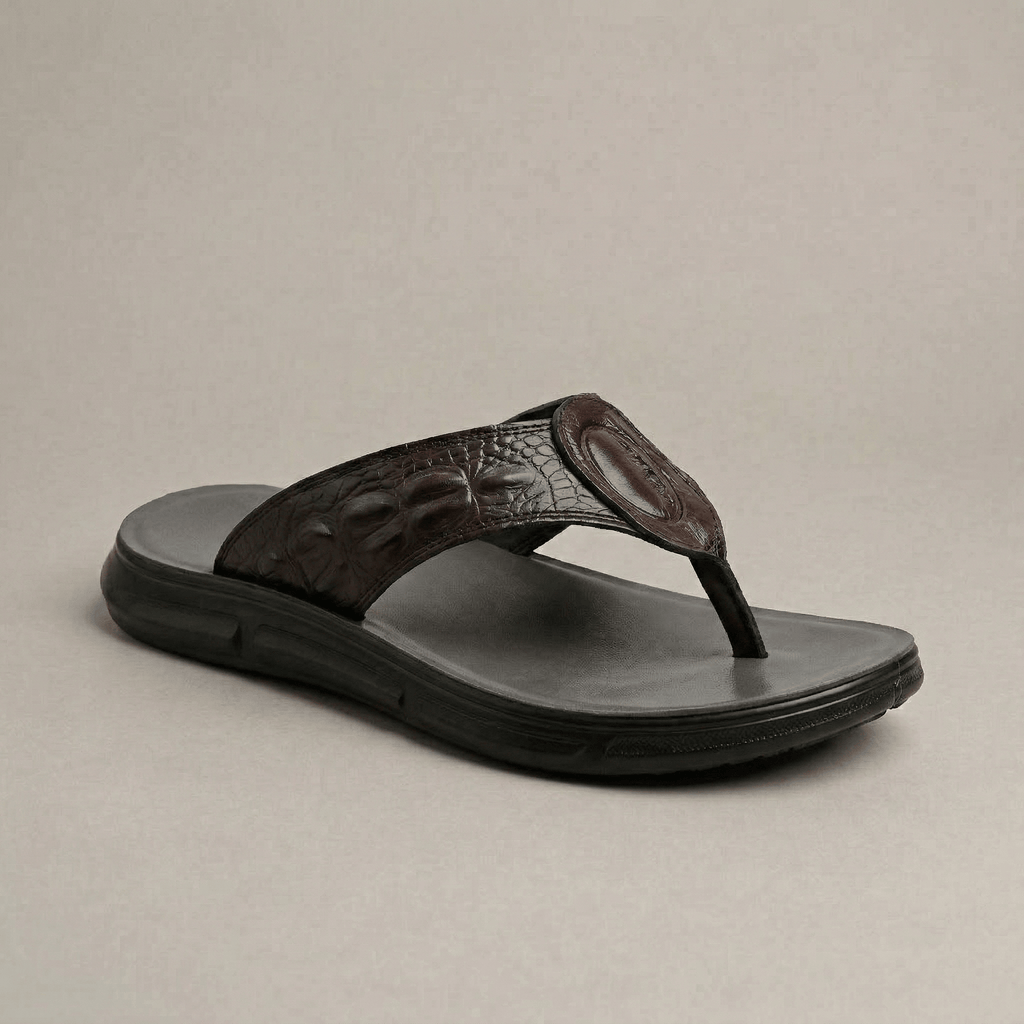 Tongs Homme Confortable Cuir