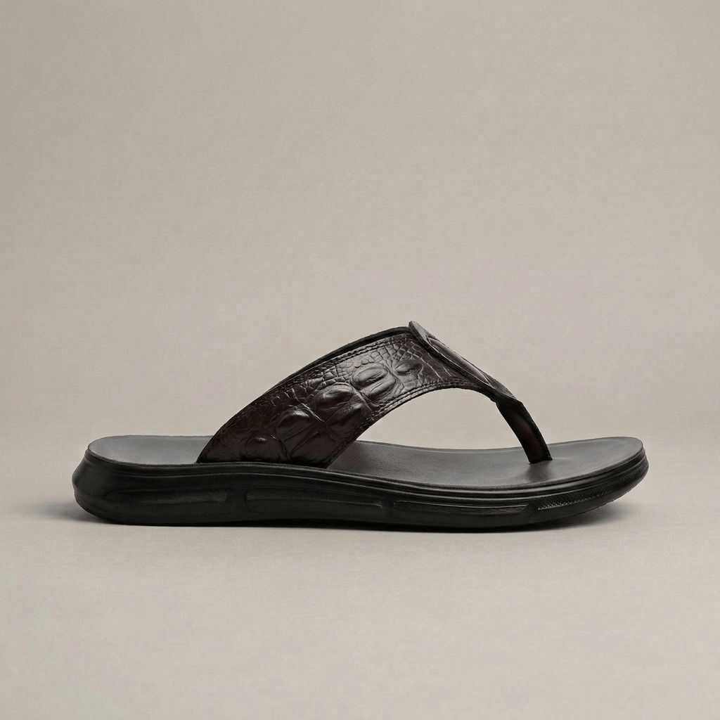 Tongs Homme Confortable Cuir